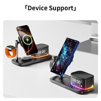 Cargador Inalámbrico 2025 con Altavoz Inalámbrico, Reloj Digital, 5 en 1, Cargador Magnético Inalámbrico para iPhone 17, Carga Rápida