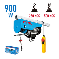 Palans électriques FIXTEC 1600W haute puissance, capacité 500 kg/999 kg, grue de levage industrielle 12 m/6 m avec limiteur supérieur