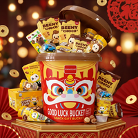 Coffret Cadeau Personnalisable de Biscuits au Chocolat Assortis – Cadeau de Fêtes avec Service d'Étiquetage Privé – Seau Cadeau Festif pour Collations