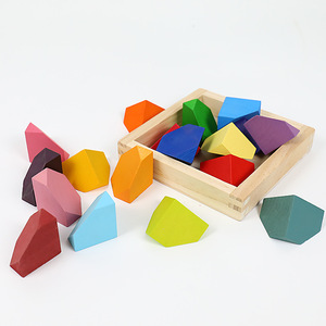 Beech Wood Corner Stone Puzzle Building Blocks For Children 4-<b>7</b> Years Old Educational Toy Gift - Product Image 2