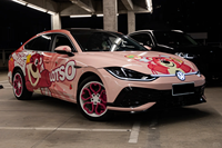 Borui Forged Wheels New Style Herzförmige 15 Zoll 6,5 j 4 X100 ET35 Rose Red Leichtmetall rad Geeignet für Pkw-Räder