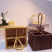 Panier de rangement de cuisine transfrontalier, panier à couverts, organisateur de bureau, boîte de rangement portable pour cosmétiques en PP