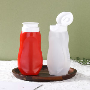 Bouteille en plastique souple pour <span class=keywords><strong>ketchup</strong></span> de 200 ml et 500 ml avec bouchon à clapet, transparente, pour remplissage à chaud - Product Image 2