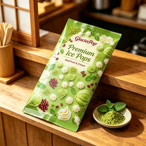ไอศกรีมแท่ง GlacierPop พรีเมียม ผลไม้แท้และครีม บรรจุในถุงพลาสติกลามิเนตเกรดอาหารแบบปิดผนึกด้านหลัง - Product Image 1