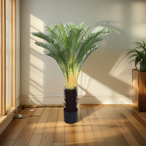 ต้นไม้ประดิษฐ์ตกแต่งภายนอกอาคาร KH รุ่น Custom ft ต้นไซแอกด์จำลองสีเขียว สำหรับตกแต่งบ้านและโรงแรม - Product Image 2