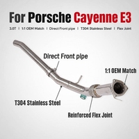 Pipa Depan Langsung Baja Tahan Karat T304 untuk Porsche Cayenne E3 3.0T 1:1 OEM Match Performance Exhaust System Peningkatan Mobil Balap