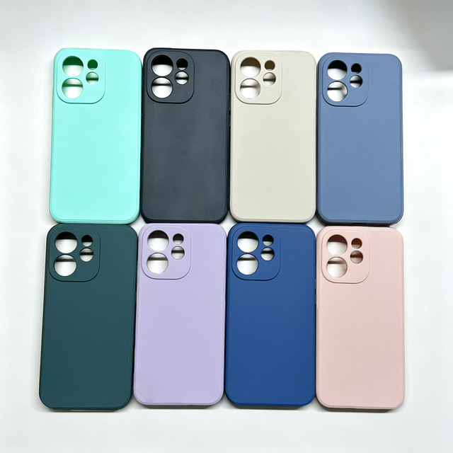 Straight Edge Matte Phone Case for OPPO Reno 15 5G Series Soft TPU Material Anti-Fingerprint Shockproof Slim Back Cover