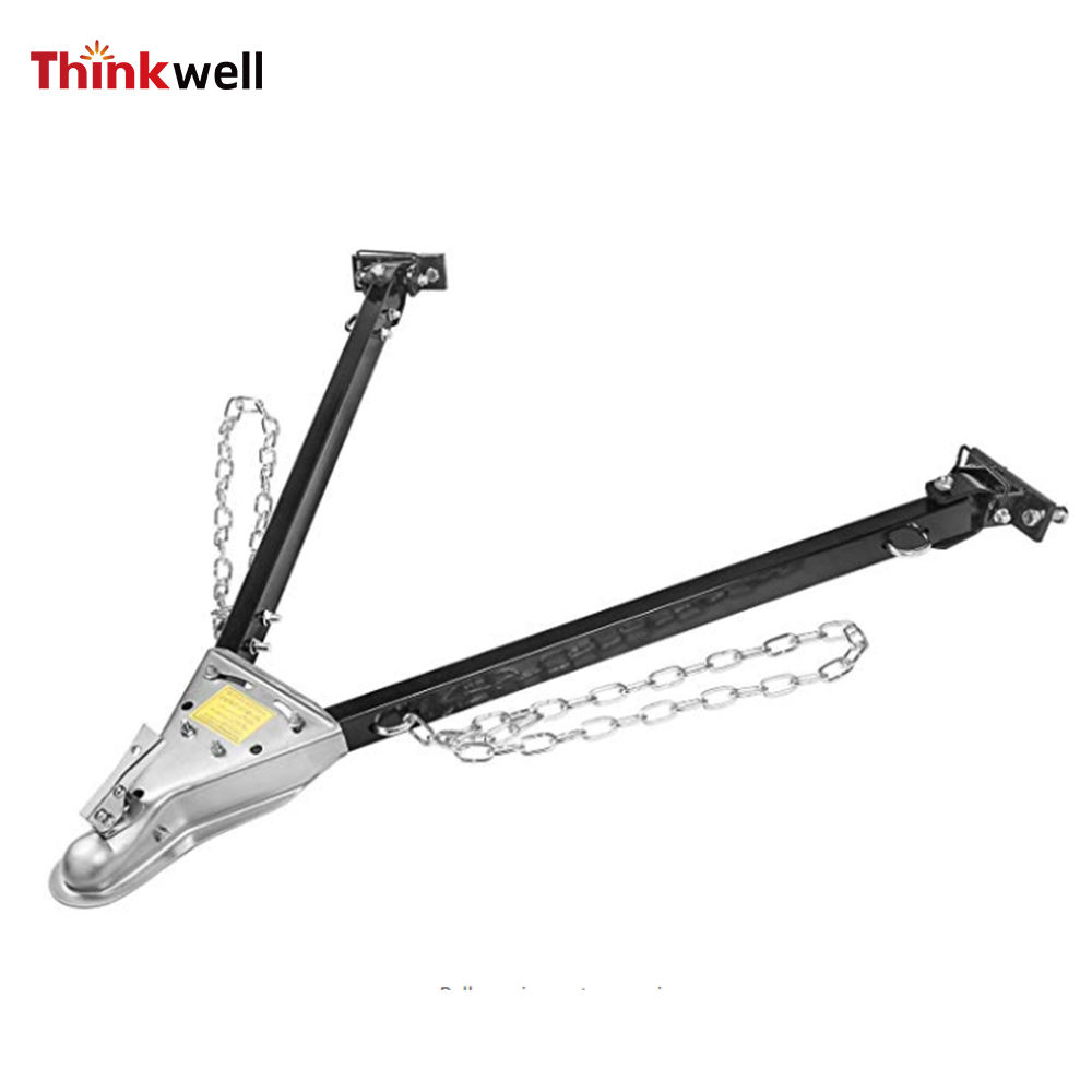 Adjustable Tow Bar 5500lbs W/Safety Chain 24" To 41" Wide For - Foto 5