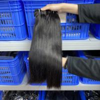 Extensions de cheveux humains vierges brésiliens lisses, super double drawn, haute élasticité, qualité 12A, noir naturel, marque DKL, livraison gratuite