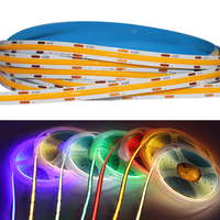Bande LED COB SXZM 320 LED/m Blanc Rouge Jaune Vert Bleu 12V 24V Corps en PVC 8mm 3000K 6000K Certifiée CE ROHS FCC pour Bar et Salle