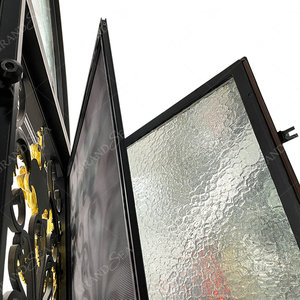 Il miglior cancello per <span class=keywords><strong>porta</strong></span> in ferro battuto antiruggine esterno ad arco superiore con vetro artistico per la <span class=keywords><strong>porta</strong></span> d'ingresso della Villa - Product Image 6