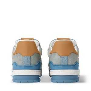 Chaussures de sport et de loisirs rétro haut de gamme en denim délavé, avec empiècements multi-matériaux, confortables et respirantes - Product Image 3