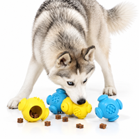 Jouet distributeur de friandises pour chien en caoutchouc naturel, résistant aux morsures, jouet interactif pour l'alimentation des chiens