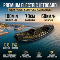 Planche de surf électrique haute performance 72V en fibre de carbone, étanche, portable, pour sports nautiques en haute mer