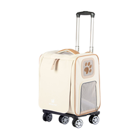 Sac de transport extérieur pour animaux de compagnie avec roulettes, confortable, respirant, en nylon, amovible, idéal pour les voyages, la randonnée et les activités de plein air