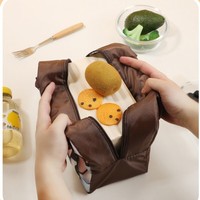 Sac isotherme léger et mignon pour enfants, sac à déjeuner en Oxford avec motif animal 3D, grande capacité, sac de pique-nique thermique portable avec poignée