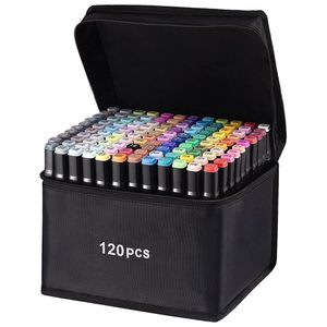 Venta al por mayor de fábrica: 262 rotuladores de doble punta a base de alcohol en 120 colores, suministro a granel para distribuidores y vendedores de papelería. - Product Image 1