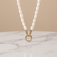 [Envío Inmediato] Collar de Flores de Acero Inoxidable XF, Chapado en Oro de 18K con Incrustaciones de Circonio, Joyería Impermeable 316L para Mujer, Regalo