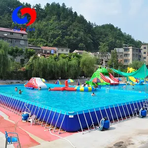 China componies diy terbaik luar ruangan musim panas kolam renang permainan air plastik keras di atas tanah persegi panjang kolam untuk dijual