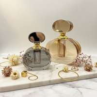 Vente en gros de décorations de luxe pour la maison et de cadeaux de mariage, design créatif, flacon de parfum essentiel en cristal noir champagne de 3 ml et 12 ml