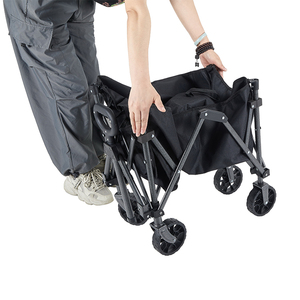 Chariot de jardin pliable réglable portable à roues de 5 pouces, chariot de plage, chariot de pique-nique, chariot de camping pliable - Product Image 2