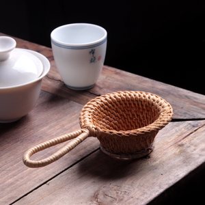 Vietnamese handmade long-handled rattan <b>tea</b> strainer, <b>tea</b> filter, <b>tea</b> <b>set</b> accessories, <b>tea</b> strainer, <b>tea</b> utensil filter - Product Image 1