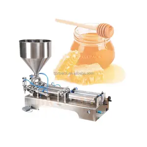 Double Nozzle Pepper Sauce Bottle Jar piston jam filling machine pneumatic manual liquid filling machine