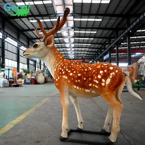 gecai life size sika deer animatronic animals realistic sika deer model for sale