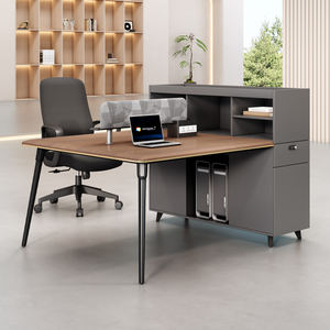 OEM poste de travail de bureau modulaire de qualité supérieure mobilier de bureau bureau standard américain table de bureau réglable couleur noire - Product Image 6