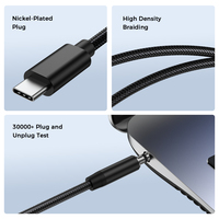 UNIEAN Großhandel 3,5-mm-Audio-Aux-zu-Typ-C-Kabel USB-A-Stecker auf 3,5-mm-Audio-Buchse Mikrofonkabel für iPhone zu Android