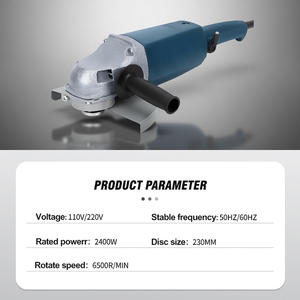 Meuleuse d'angle électrique avec interrupteur à glissière pour usage industriel, conditionnement et polissage des surfaces - Product Image 3