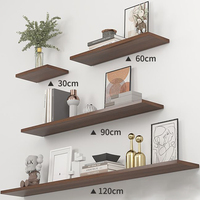 Étagère Murale en Bois, pour Décoration Champêtre, Étagère Murale Flottante pour Chambre, Salle de Bain, Salon, Étagère Murale à Supports