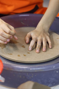 DIY Arts Pottery <strong>Clay</strong> Ceramic Stainless Steel &amp; Resin Round Drying Slab Compression <strong>Plate</strong> Craft Tool for Kids and Adults - Product Image 3
