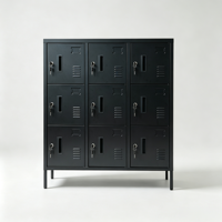 Armoire de rangement moderne en acier avec serrures à clé multi-portes pour le rangement personnel des employés, la maison, le bureau, la salle de sport et l'école
