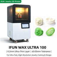 Imprimante 3D compacte industrielle IFUN pour bijoux WAX ULTRA 100, garantie 1 an, couche ultra-fine de 0,2 mm, pour la conception de bijoux