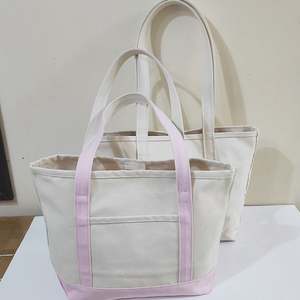 Bolsa de Mano Grande de Lona de Algodón Personalizada, con Asas de Cuerda y Bolsillos con Cremallera, Reutilizable, para Hombre - Product Image 3