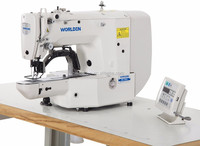 1900A Barra de transmisión directa de alta velocidad Tacking Juk Button Máquina DE COSER Máquina de coser con agujeros de botones industriales