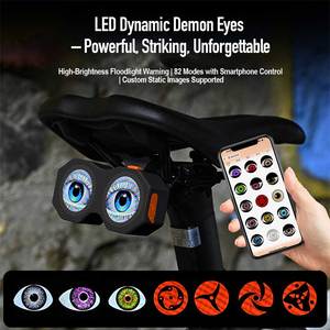 Luz LED para Asiento de Bicicleta 2025, Material ABS y PC, Impermeable, con 82 Modos, Recargable, para Ciclismo Nocturno - Product Image 2