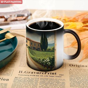 Frosted <b>Ceramic</b> Mug 11oz Black Heat Sensitive Office Daily <b>Cup</b> - Product Image 5