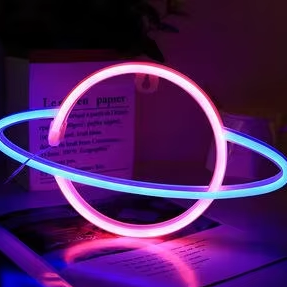 Luci al Neon LED USB Personalizzate per Decorazione Murale, Design Nuvola Fulmine Pianeta per Cameretta Bambini, Regalo, Festa - Product Image 2