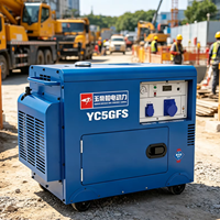 Générateur diesel silencieux Yuchai YC5GFS-3 5KW, générateur d'énergie portable insonorisé pour la maison et le chantier