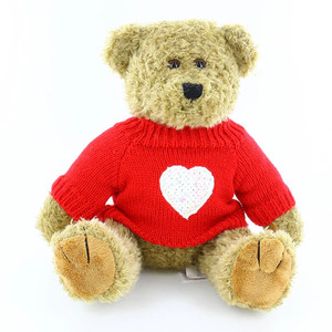 Orsetto di Avena Stile Retrò con Maglione 'Love' 12 Pollici, Peluche Morbido per Regalo di San Valentino, Compleanno, Ornamento e Decorazione Casa - Product Image 2