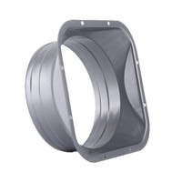Nouveaux raccords de transition pour système d'air en acier inoxydable 304, adaptateurs carré-rond, brides coniques droites, faciles à installer