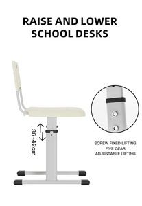 Sedia per studenti ergonomica per studio a casa con altezza regolabile sedia da studio per bambini - Product Image 6