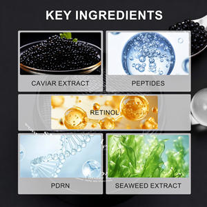 OEM ODM Orgánico Vegano Antiarrugas Hinchazón Caviar Péptido PDRN Mascarilla de hoja de gelatina Parches debajo de los ojos Círculo oscuro Brillo - Product Image 2