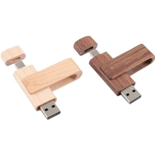 32GB Rotating Wooden USB Flash Drive Type-C Usb 3.0 2.0 Stick Pen Drive 8 16 Gb 16gb 32gb 64gb 128gb Flash Drives