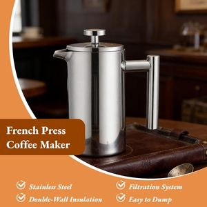 Hot Selling 304 Stainless Steel French Press Coffee <b>Maker</b> - Product Image 3
