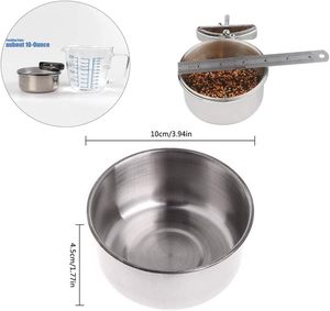 Bol d'alimentation portable en acier inoxydable le plus vendu pour perroquets, avec support à pince pour cage suspendue - Product Image 3