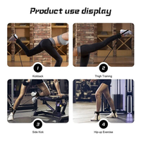 Sangles de cheville de gymnastique pour les machines à câbles Leg Glute Kickback Menottes de cheville rembourrées Exercice Fitness Sangle de cheville réglable