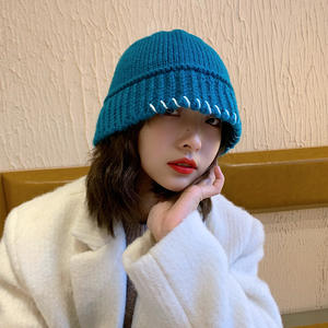 Chapeau bob rétro japonais en fourrure de <span class=keywords><strong>lapin</strong></span> <span class=keywords><strong>sauvage</strong></span>, version coréenne pour femme, chapeau d'automne et d'<span class=keywords><strong>hiver</strong></span>, chapeau chaud, chapeau de pêcheur - Product Image 2
